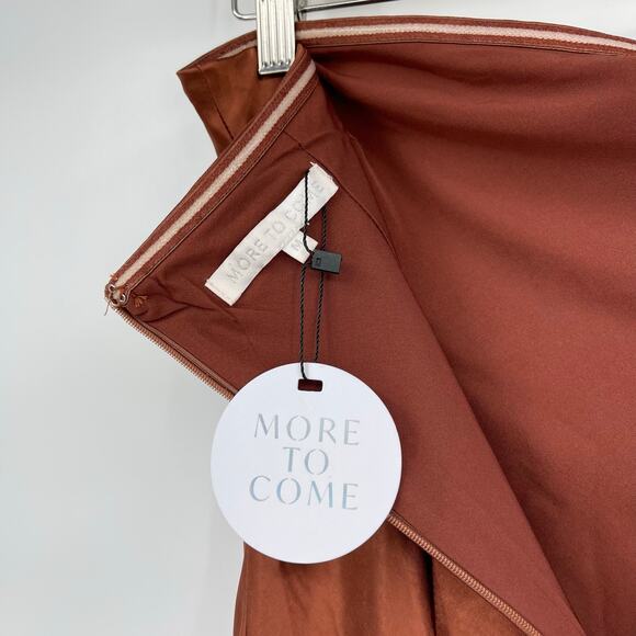 MORE TO COME | NWT Emma Strapless Maxi Dress in Chocolate Satin Tube Dress M - Picture 4 of 16